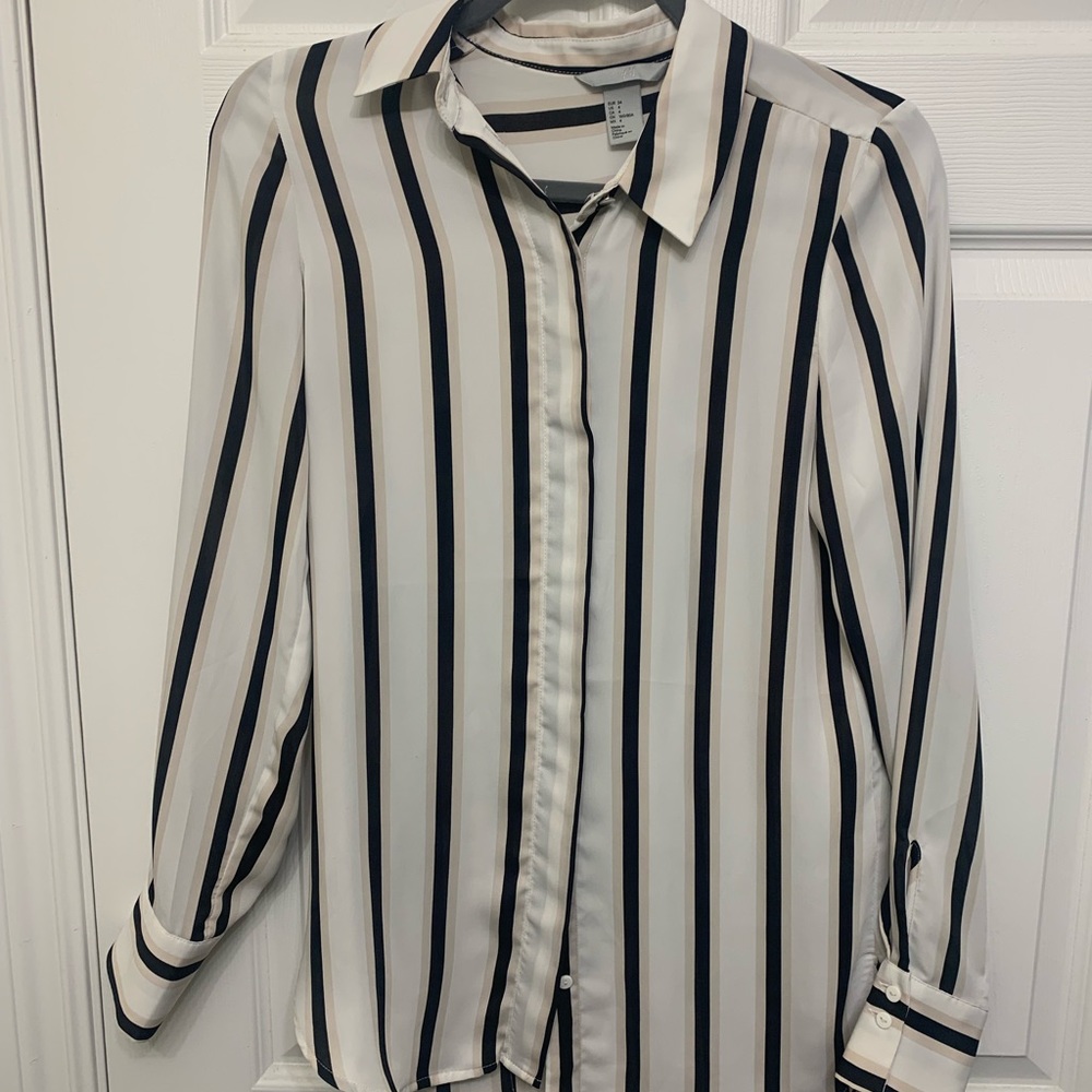 Long striped button down - Picture 2 of 8